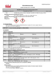 VELIND Aerosol GmbH Sicherheitsdatenblatt gemäß Verordnung (EG) Nr. 1907/2006 VELIND Scheibenfrostschutzkonzentrat -60°C
