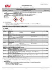 VELIND Aerosol GmbH Sicherheitsdatenblatt gemäß Verordnung (EG) Nr. 1907/2006 VELIND Scheibenfrostschutzkonzentrat -60°C