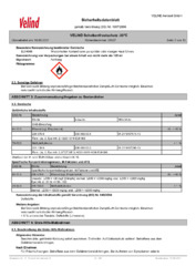 VELIND Aerosol GmbH Sicherheitsdatenblatt gemäß Verordnung (EG) Nr. 1907/2006 VELIND Scheibenfrostschutz -30°C
